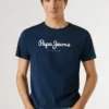 T-shirt com logótipo de corte regular T-shirt com logótipo de corte regular