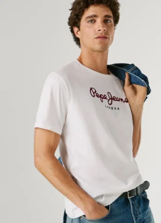 T-shirt com logótipo de corte regular