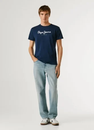 t shirt com logtipo de corte regular 2 2 330x456 - T-shirt com log&oacute;tipo de corte regular