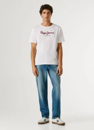 T-shirt com logótipo de corte regular