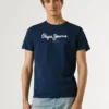 T-shirt com logótipo de corte regular T-shirt com logótipo de corte regular