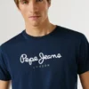 T-shirt com logótipo de corte regular T-shirt com logótipo de corte regular