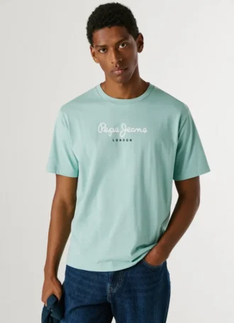 T-shirt com logótipo e corte regular T-shirt com logótipo e corte regular