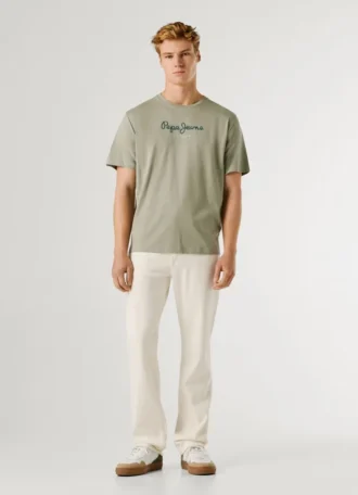 T-shirt com logótipo e corte regular T-shirt com logótipo e corte regular