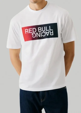 T-shirt com logótipo em efeito gradiente