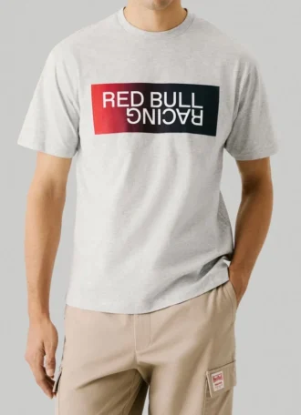 T-shirt com logótipo em efeito gradiente
