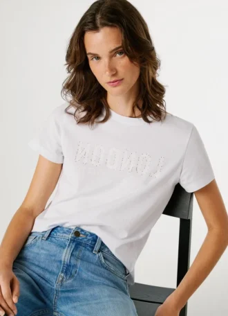 T-shirt com logótipo estampado