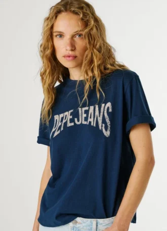 T-shirt com logótipo estampado