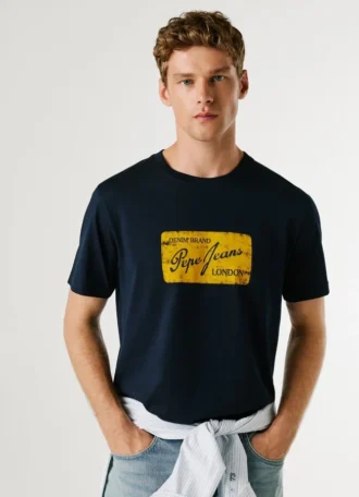 T-shirt com logótipo estampado