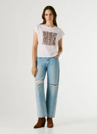 T-shirt com logótipo estampado