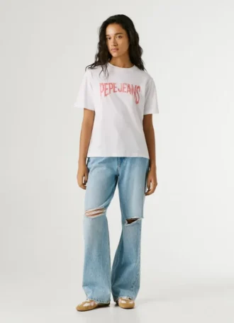 T-shirt com logótipo estampado