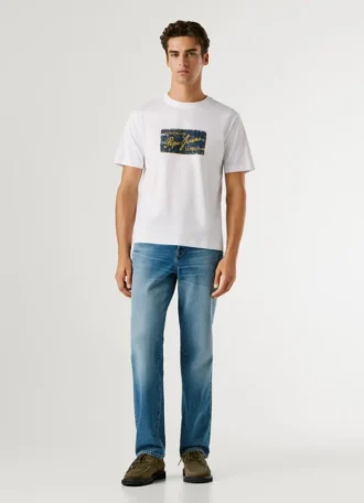 T-shirt com logótipo estampado