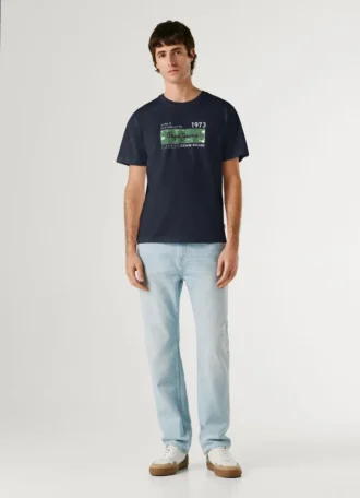T-shirt com logótipo estampado