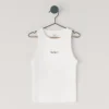 T-shirt com logótipo estampado e canelado
