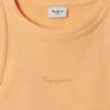 T-shirt com logótipo estampado e canelado