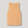T-shirt com logótipo estampado e canelado