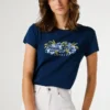 T-shirt com logótipo floral estampado T-shirt com logótipo floral estampado