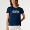 T-shirt com logótipo floral estampado T-shirt com logótipo floral estampado