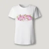 T-shirt com logótipo floral estampado