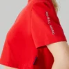 T-shirt com logótipo na manga e corte largo T-shirt com logótipo na manga e corte largo