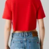 T-shirt com logótipo na manga e corte largo T-shirt com logótipo na manga e corte largo