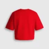 T-shirt com logótipo na manga e corte largo T-shirt com logótipo na manga e corte largo
