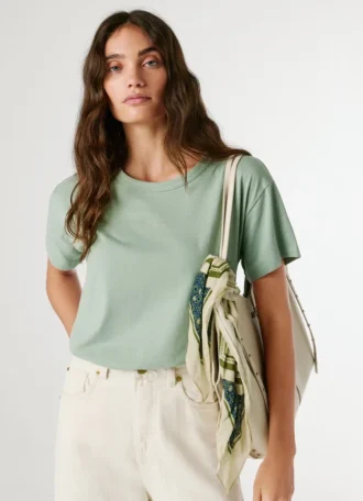 T-shirt com logótipo Strass