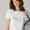 T-shirt com logótipo Strass T-shirt com logótipo Strass