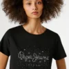 T-shirt com logótipo Strass T-shirt com logótipo Strass