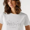 T-shirt com logótipo Strass T-shirt com logótipo Strass