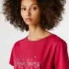 T-shirt com logótipo Strass T-shirt com logótipo Strass