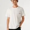 T-shirt de corte descontraído com bolso à frente