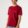 T-shirt de corte descontraído com bolso à frente
