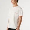 T-shirt de corte descontraído com bolso à frente