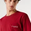 T-shirt de corte descontraído com bolso à frente