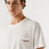 T-shirt de corte descontraído com bolso à frente