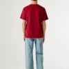T-shirt de corte descontraído com bolso à frente