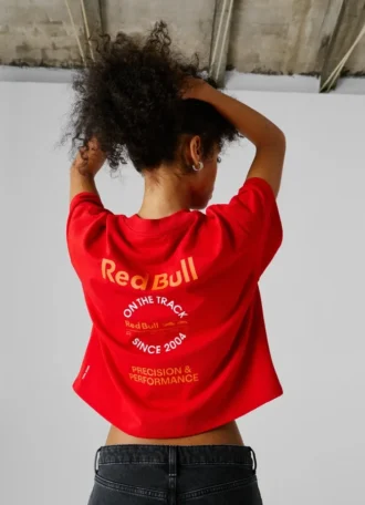 T-shirt de corte largo com estampado nas costas