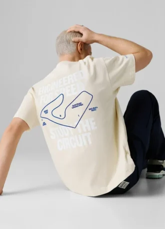 T-shirt de corte largo com estampado nas costas