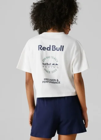 T-shirt de corte largo com estampado nas costas
