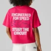 T-shirt de corte largo com estampado nas costas