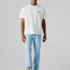 T-shirt de corte largo com estampado nas costas T-shirt de corte largo com estampado nas costas