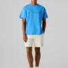 T-shirt de corte largo com estampado nas costas T-shirt de corte largo com estampado nas costas