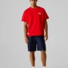 T-shirt de corte largo com estampado nas costas T-shirt de corte largo com estampado nas costas