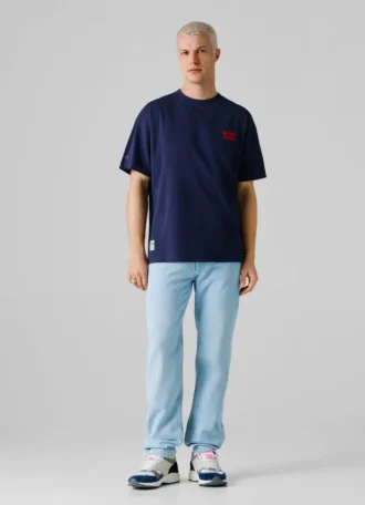 T-shirt de corte largo com estampado nas costas