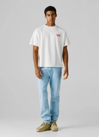 T-shirt de corte largo com estampado nas costas