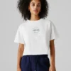 T-shirt de corte largo com estampado nas costas