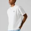 T-shirt de corte largo com estampado nas costas T-shirt de corte largo com estampado nas costas
