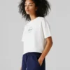 T-shirt de corte largo com estampado nas costas