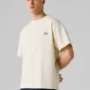 T-shirt de corte largo com estampado nas costas T-shirt de corte largo com estampado nas costas
